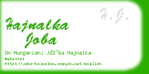 hajnalka joba business card